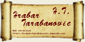Hrabar Tarabanović vizit kartica